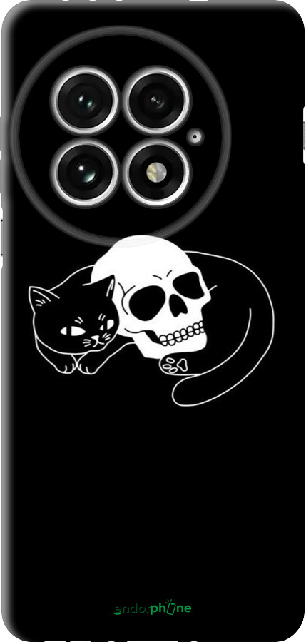 TPU чехол Із зображенням кота та черепа для OnePlus 13 5G - 6491b-3875 изображение 