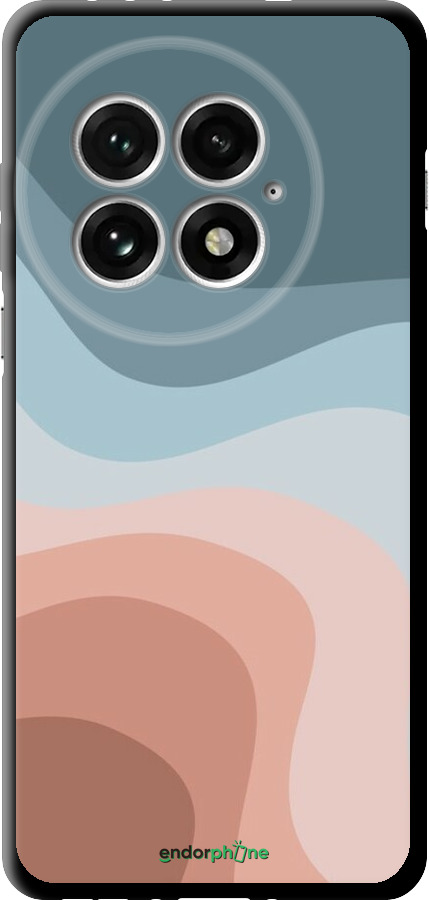 TPU чехол З синіми та рожевими хвилями в стилі ретро для OnePlus 13 5G - 6532b-3875 изображение 
