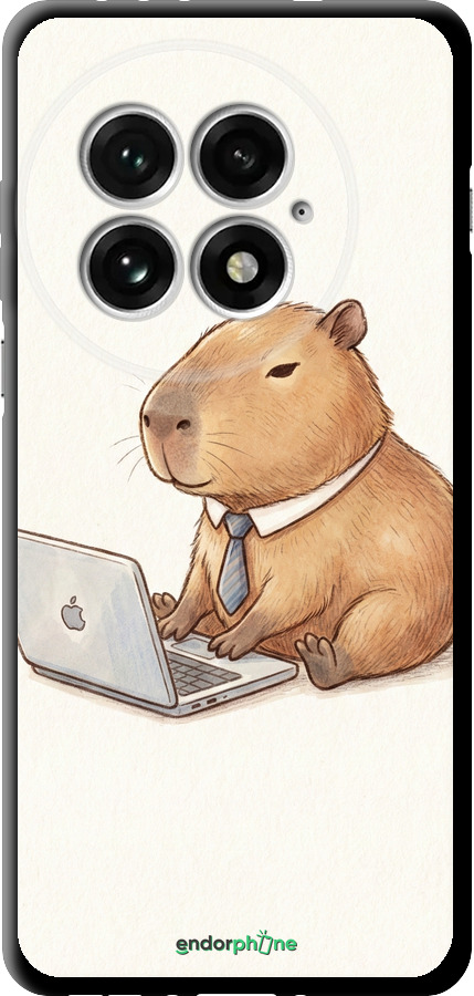 TPU чехол Funny Capybara CEO Working для OnePlus 13 5G - 6777b-3875 изображение 
