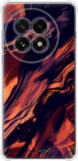 Силикон с усиленными углами чехол Черно-оранжевая абстракция для OnePlus 13 5G - 5340sp-3875 изображение 