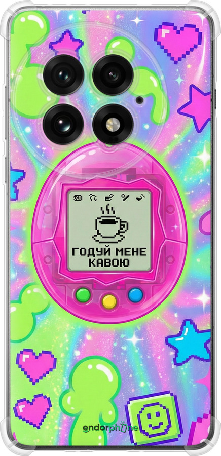 Силикон с усиленными углами чехол Y2K Aesthetic Retro Pet: Годуй мене кавою для OnePlus 13 5G - 6784sp-3875 изображение 