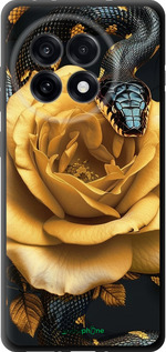 TPU чехол Black snake and golden rose для OnePlus 13R 5G - 6068b-3922 изображение 