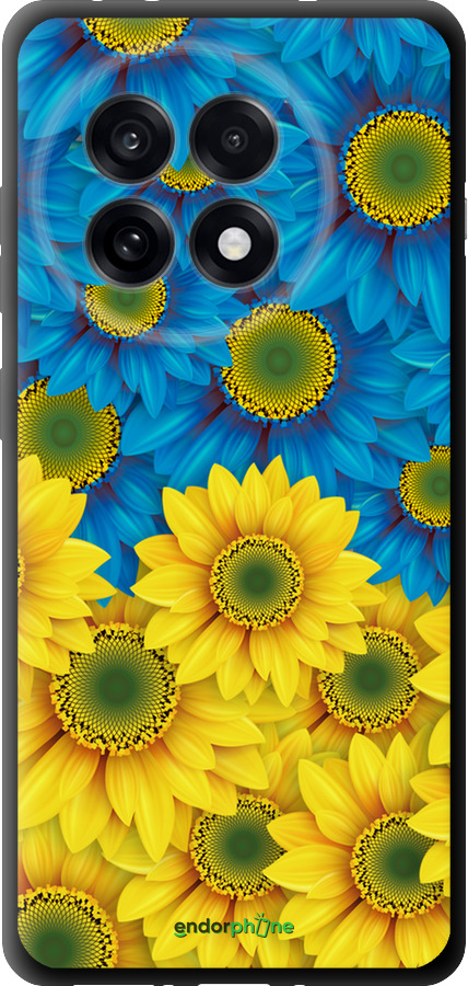 TPU чехол Жёлто-голубые цветы для OnePlus 13R 5G - 1048b-3922 изображение 