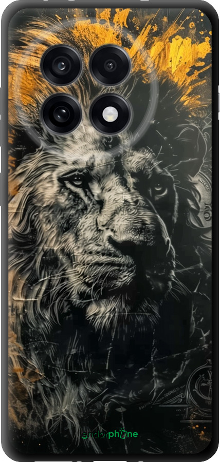 TPU чехол Лев в золотых красках для OnePlus 13R 5G - 6155b-3922 изображение 