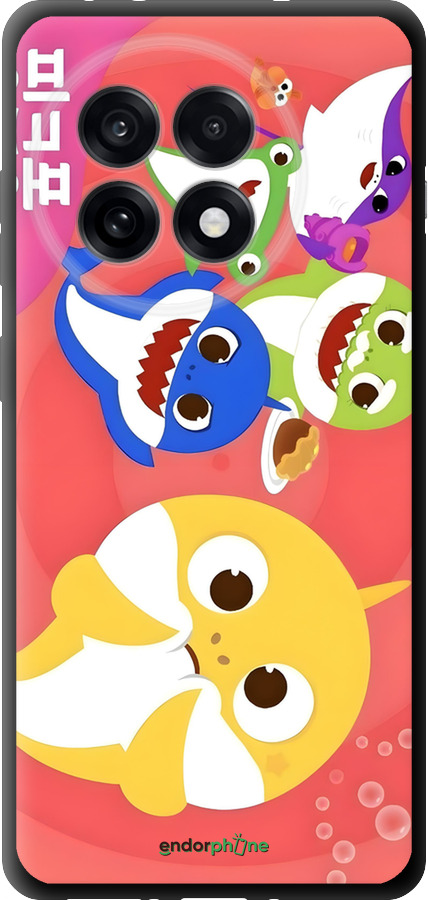 TPU чехол Бейби Шаркс для OnePlus Ace 5 Pro - 6305b-3934 изображение 