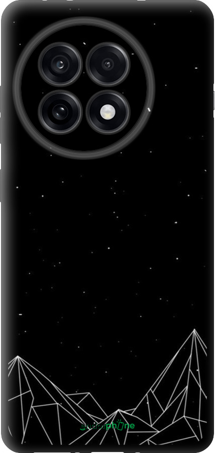 TPU чехол Черно белые абстрактные горы для OnePlus 13R 5G - 6437b-3922 изображение 