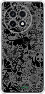 Силикон с усиленными углами чехол Чёрно-серый стикер бомбинг для OnePlus Ace 5 - 2432sp-4087 изображение 
