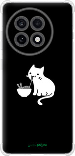 Силикон с усиленными углами чехол С милым котом на черном фоне для OnePlus Ace 5 - 6528sp-4087 изображение 