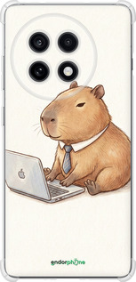 Силикон с усиленными углами чехол Funny Capybara CEO Working для OnePlus Ace 5 - 6777sp-4087 изображение 
