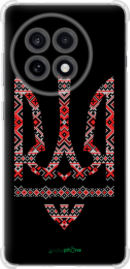 Силикон с усиленными углами чехол Герб - вышиванка на черном фоне для OnePlus Ace 5 - 1196sp-4087 изображение 