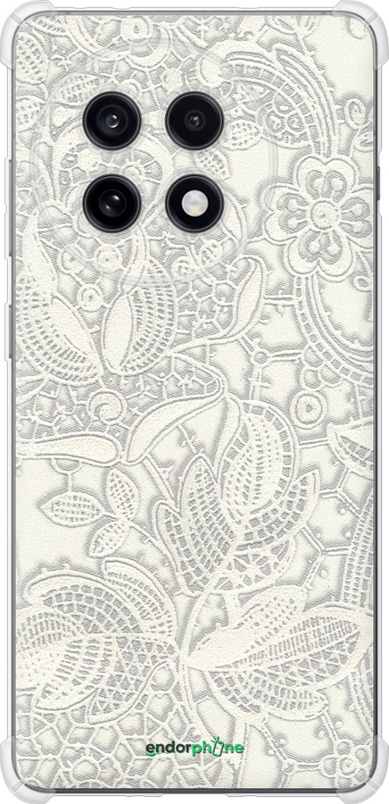 Силикон с усиленными углами чехол Белое кружево для OnePlus Ace 5 - 4383sp-4087 изображение 