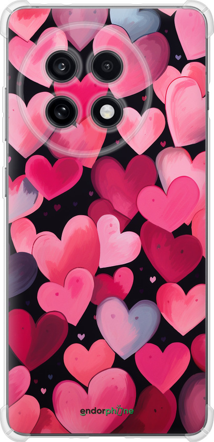 Силикон с усиленными углами чехол Сердечки 4 для OnePlus Ace 5 - 5662sp-4087 изображение 