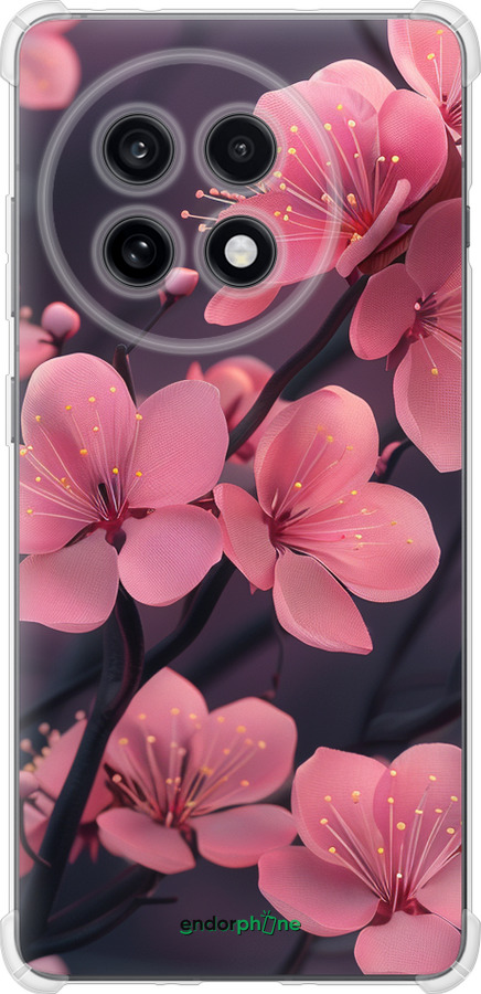 Силикон с усиленными углами чехол Пурпурная сакура для OnePlus Ace 5 - 6075sp-4087 изображение 