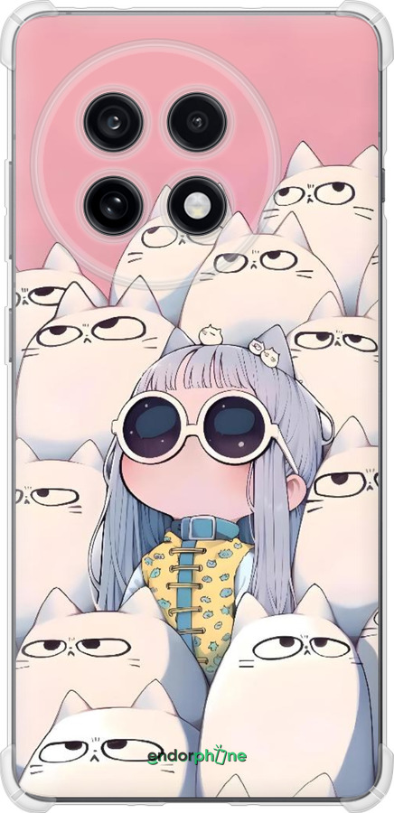 Силикон с усиленными углами чехол Малышка с котами для OnePlus Ace 5 - 6295sp-4087 изображение 