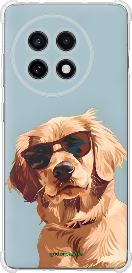 Силикон с усиленными углами чехол Пес в очках для OnePlus Ace 5 - 6381sp-4087 изображение 