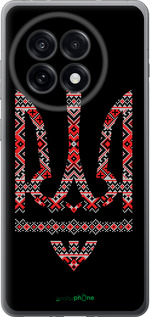 Силиконовый чехол Герб - вышиванка на черном фоне для OnePlus Ace 5 - 1196u-4087 изображение 