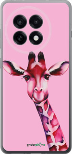 Силиконовый чехол Розовая жирафа для OnePlus Ace 5 Pro - 4441u-3934 изображение 