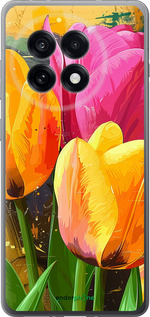 Силиконовый чехол Нарисованные тюльпаны для OnePlus Ace 5 Pro - 5990u-3934 изображение 
