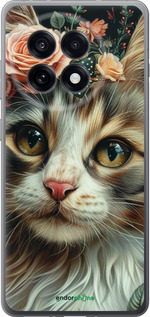 Силиконовый чехол Cats and flowers для OnePlus Ace 5 Pro - 6069u-3934 изображение 