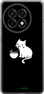 Силиконовый чехол С милым котом на черном фоне для OnePlus Ace 5 - 6528u-4087 изображение 