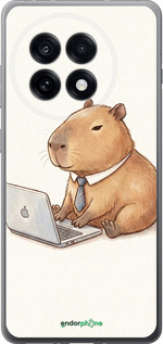 Силиконовый чехол 'Funny Capybara CEO Working' для OnePlus Ace 5 Pro изображение 1