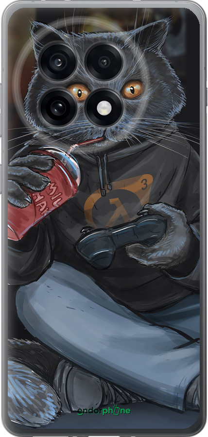 Силиконовый чехол gamer cat для OnePlus 13R 5G - 4140u-3922 изображение 