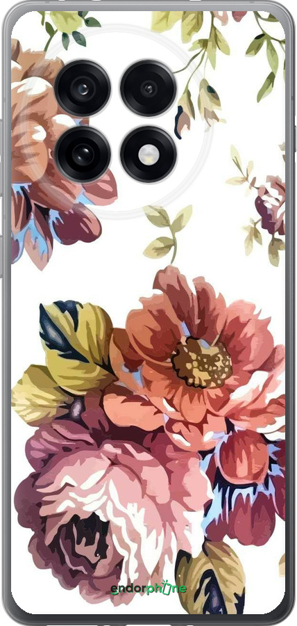 Силиконовый чехол Vintage flowers для OnePlus 13R 5G - 4333u-3922 изображение 