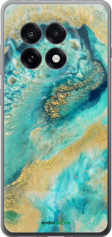 Силіконовий чехол Green marble для OnePlus 13R 5G - 4365u-3922 изображение 