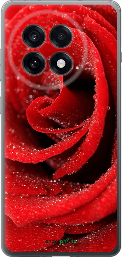 Силиконовый чехол Красная роза для OnePlus Ace 5 Pro - 529u-3934 изображение 