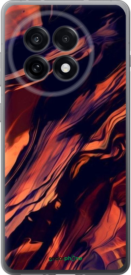 Силиконовый чехол Черно-оранжевая абстракция для OnePlus Ace 5 Pro - 5340u-3934 изображение 