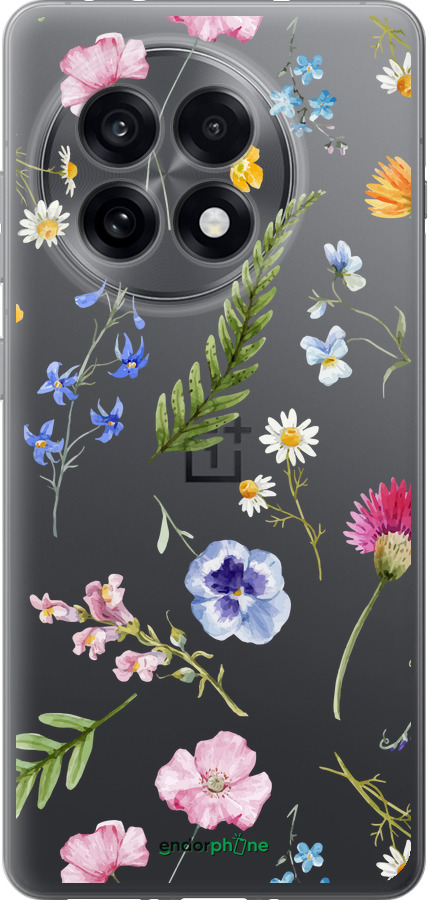 Силіконовий чехол Квітковий фон v2 для OnePlus 13R 5G - 5472u-3922 изображение 