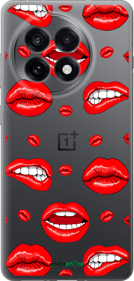 Силиконовый чехол Губы v3 для OnePlus 13R 5G - 5477u-3922 изображение 