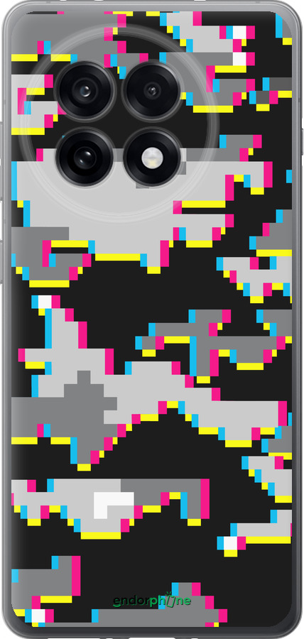 Силиконовый чехол Пиксельный камуфляж для OnePlus Ace 5 Pro - 5481u-3934 изображение 
