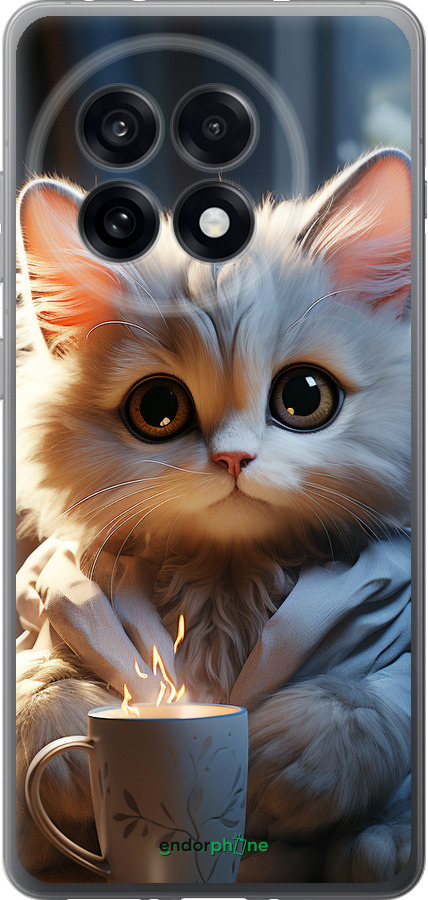 Силиконовый чехол White cat для OnePlus 13R 5G - 5646u-3922 изображение 