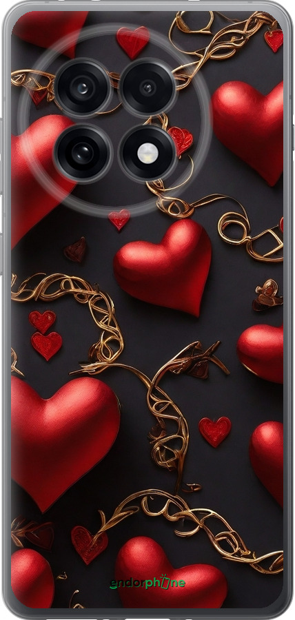 Силиконовый чехол Сердечки для OnePlus Ace 5 - 5831u-4087 изображение 