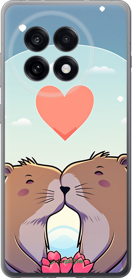 Силиконовый чехол Капибара любовь для OnePlus 13R 5G - 6027u-3922 изображение 