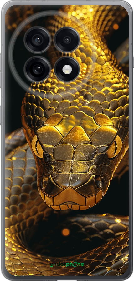 Силиконовый чехол Golden snake для OnePlus Ace 5 - 6072u-4087 изображение 