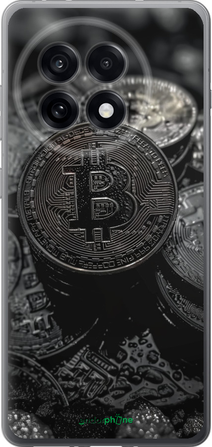 Силиконовый чехол Black Bitcoin для OnePlus 13R 5G - 6090u-3922 изображение 