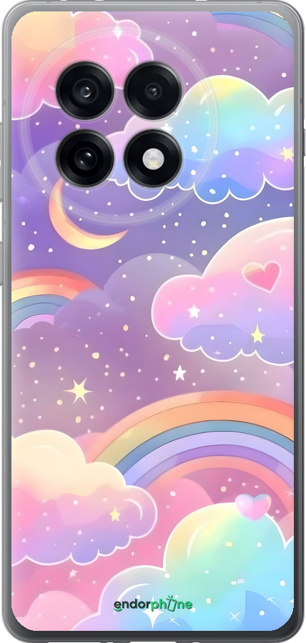 Силиконовый чехол Облака и радуга для OnePlus 13R 5G - 6312u-3922 изображение 