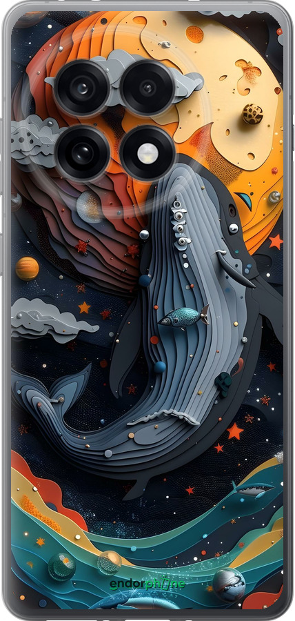 Силіконовий чехол Кит у космосі для OnePlus Ace 5 - 6328u-4087 изображение 