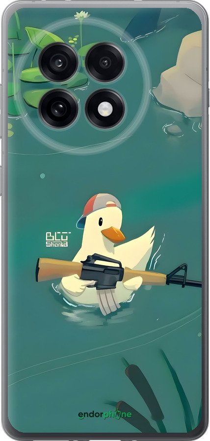 Силиконовый чехол Уточка с автоматом для OnePlus 13R 5G - 6356u-3922 изображение 