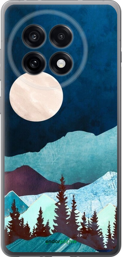 Силиконовый чехол Горная идиллия ночной пейзаж для OnePlus Ace 5 Pro - 6488u-3934 изображение 