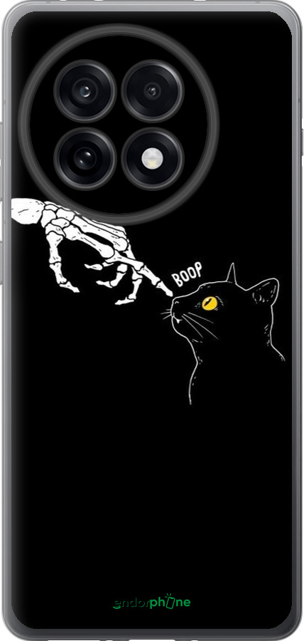Силиконовый чехол Кошка для OnePlus Ace 5 Pro - 6505u-3934 изображение 