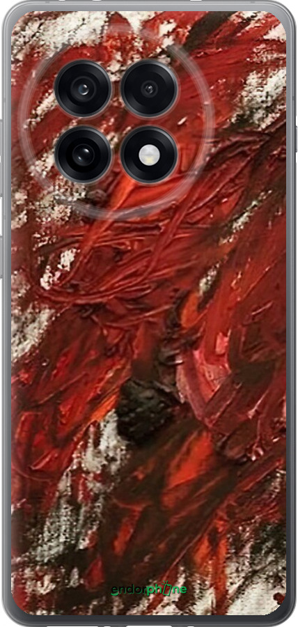 Силиконовый чехол Абстрактная композиция в красных тонах для OnePlus Ace 5 Pro - 6541u-3934 изображение 