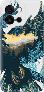 Силиконовый чехол Арт-орел на фоне природы для OnePlus 13T 5G / 13S 5G - 3983u-4026 изображение 