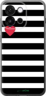 Силиконовый чехол Черно-белые полосы для OnePlus 13T 5G / 13S 5G - 4461u-4026 изображение 