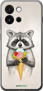 Силиконовый чехол Енотик с мороженым для OnePlus 13T 5G / 13S 5G - 4602u-4026 изображение 