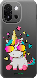 Силиконовый чехол Единорог в очках для OnePlus 13T 5G / 13S 5G - 4879u-4026 изображение 