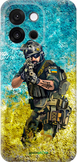 Силиконовый чехол Воин ЗСУ для OnePlus 13T 5G / 13S 5G - 5311u-4026 изображение 