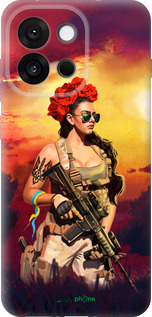 Силиконовый чехол Украинка с оружием для OnePlus 13T 5G / 13S 5G - 5316u-4026 изображение 